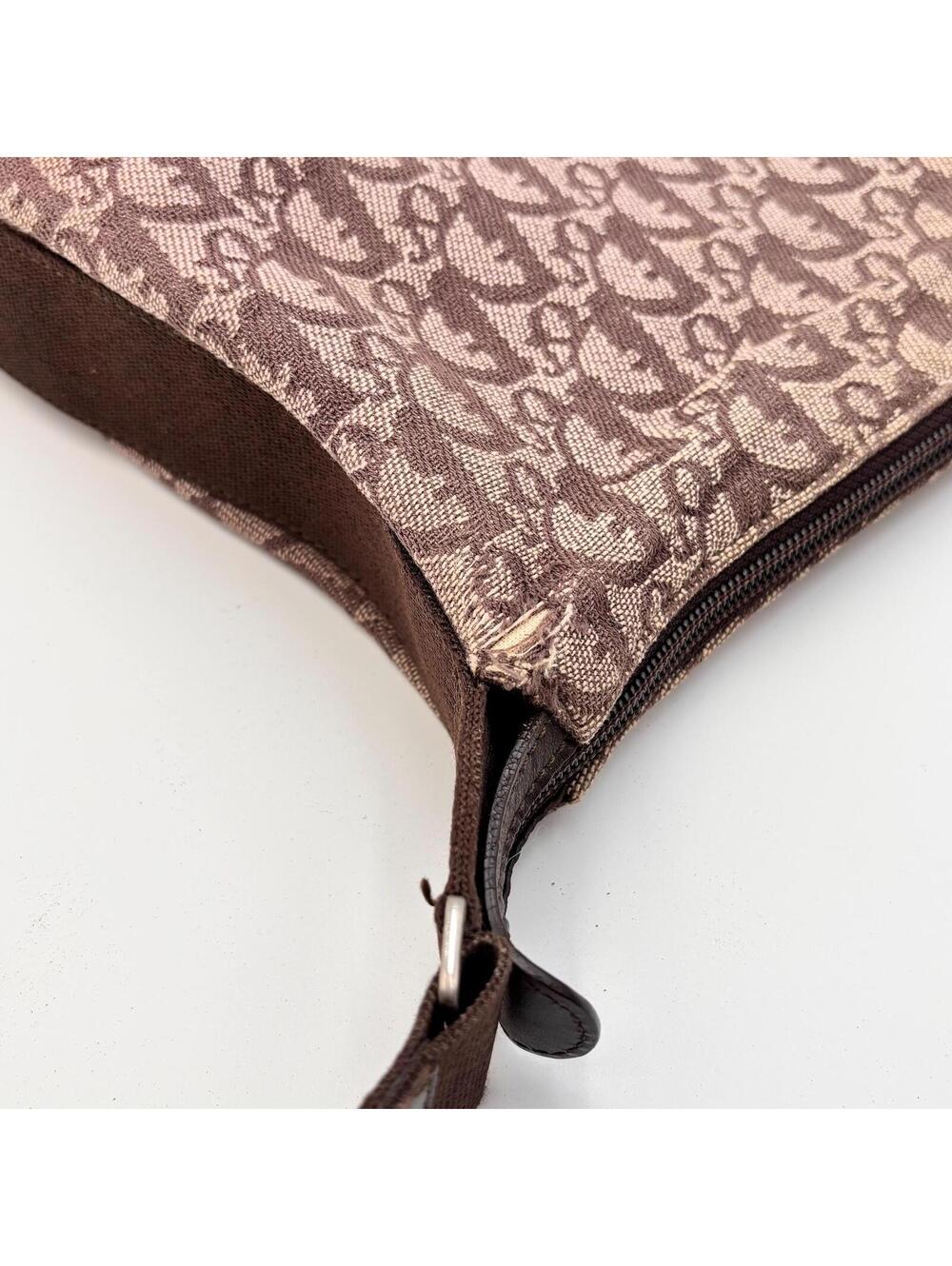 Christian Dior Trotter Canvas Crossbody Messenger Bag Brown Monogram - Picture 6 of 11